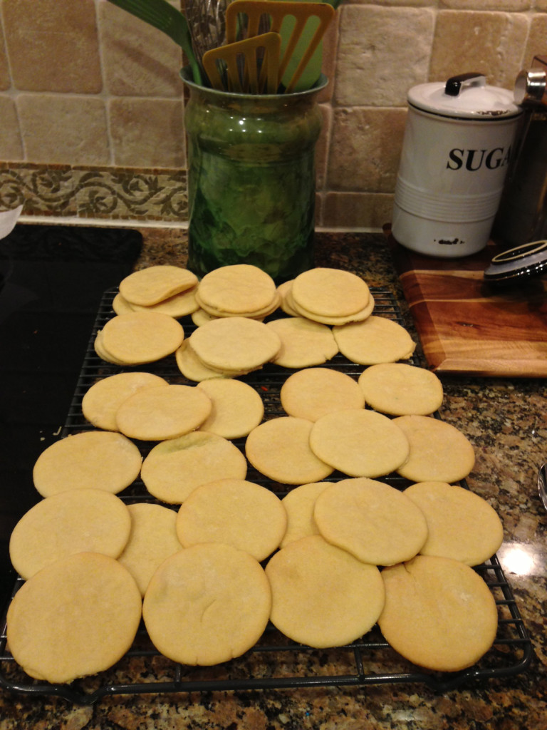 sugar cookies cooling